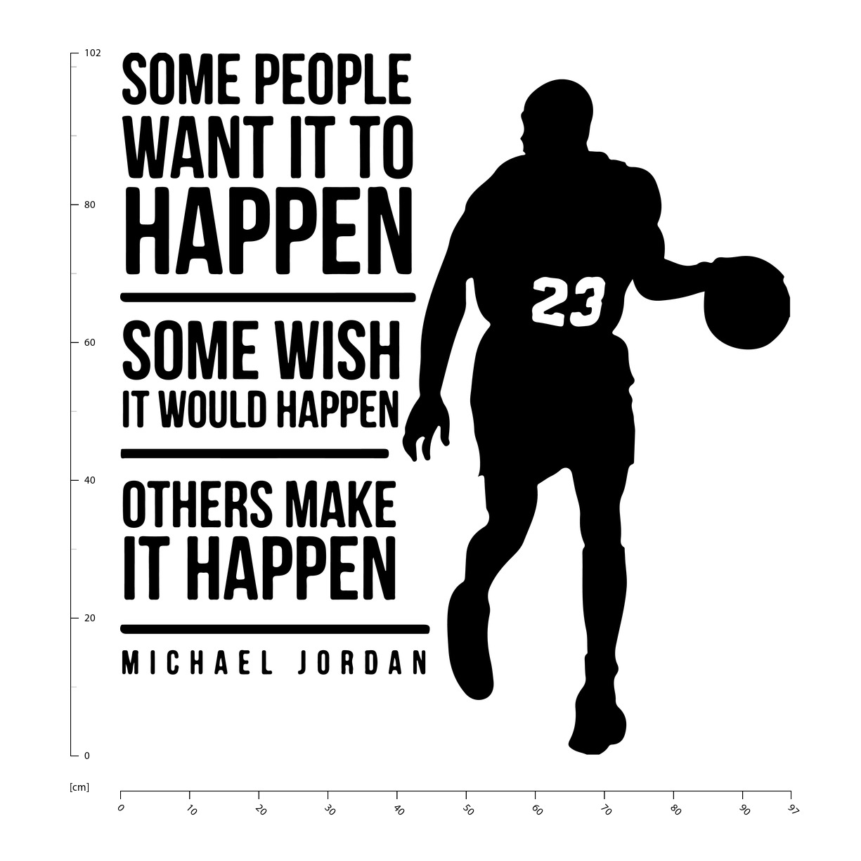 Basketball Quote Wall Decal-michael Jordan-champions Are Made 