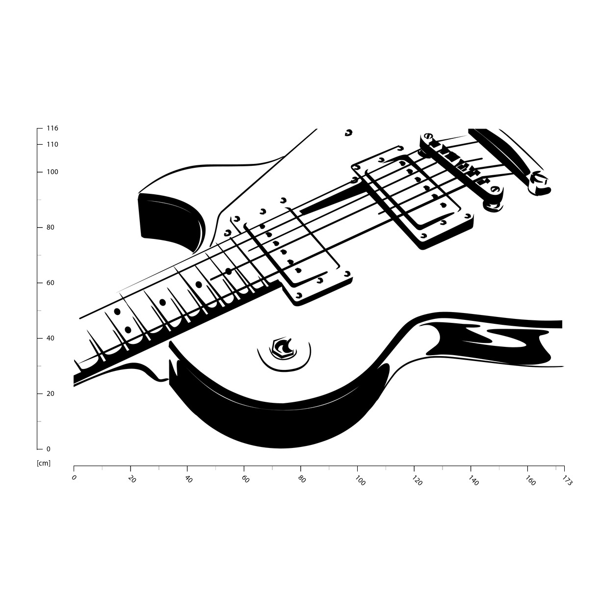Electric Guitar Rock Music Wall Sticker WS-17815 
