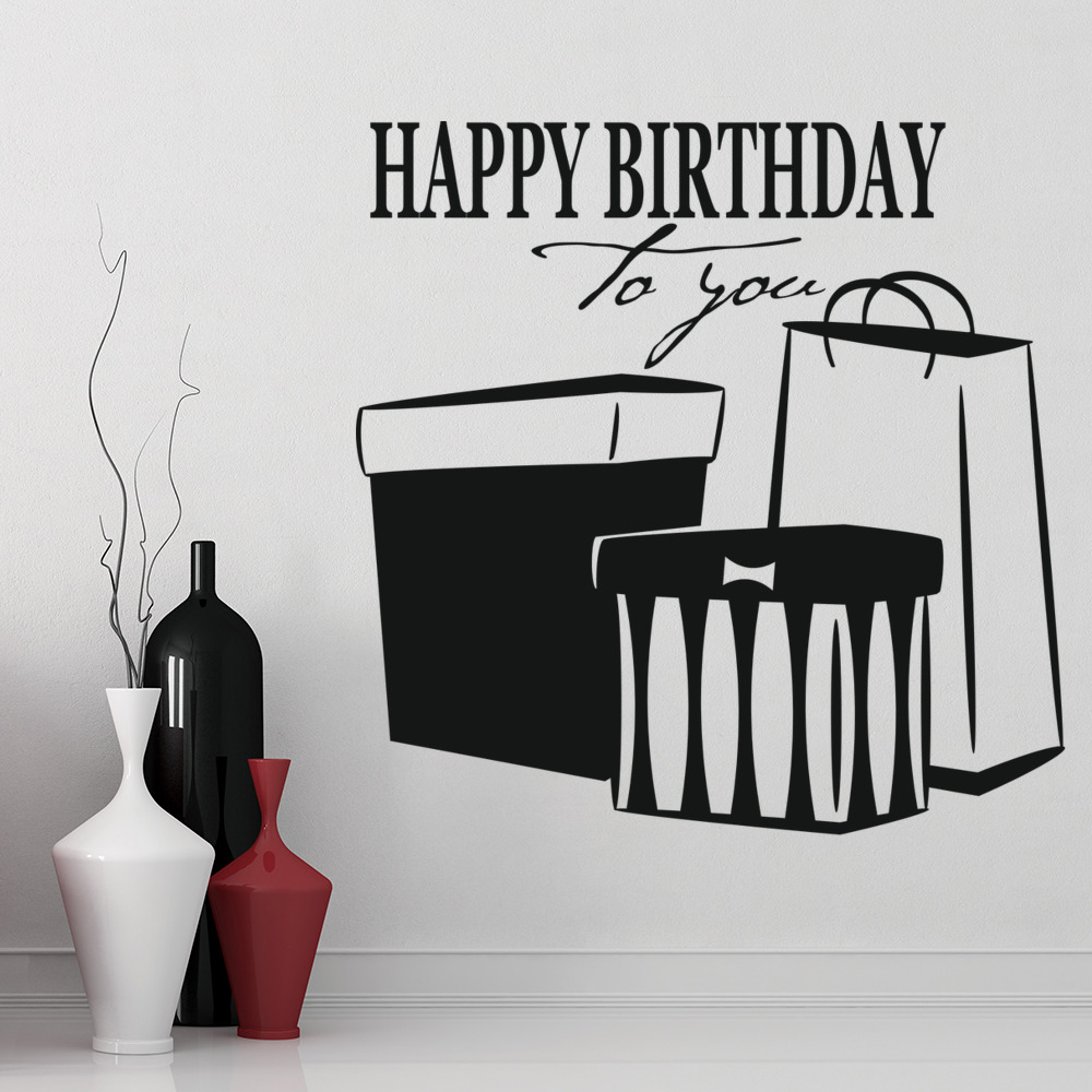 Happy Birthday To You Quote Birthday Wall Stickers Celebrate Party Art