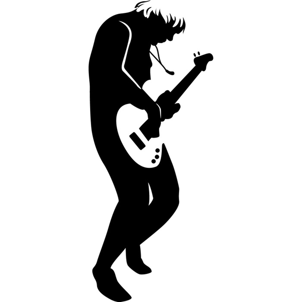 Rock Guitarist Musicians & Band Logos Wall Stickers Music Decor Art Decals