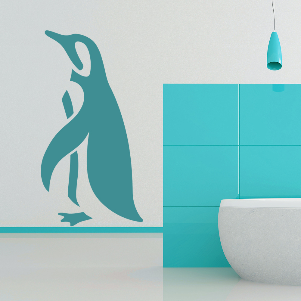 Penguin Simple Silhouette Under The Sea Wall Stickers Bathroom Penguin Simple Silhouette Under The Sea Wall Stickers Bathroom Decor Art Decals
