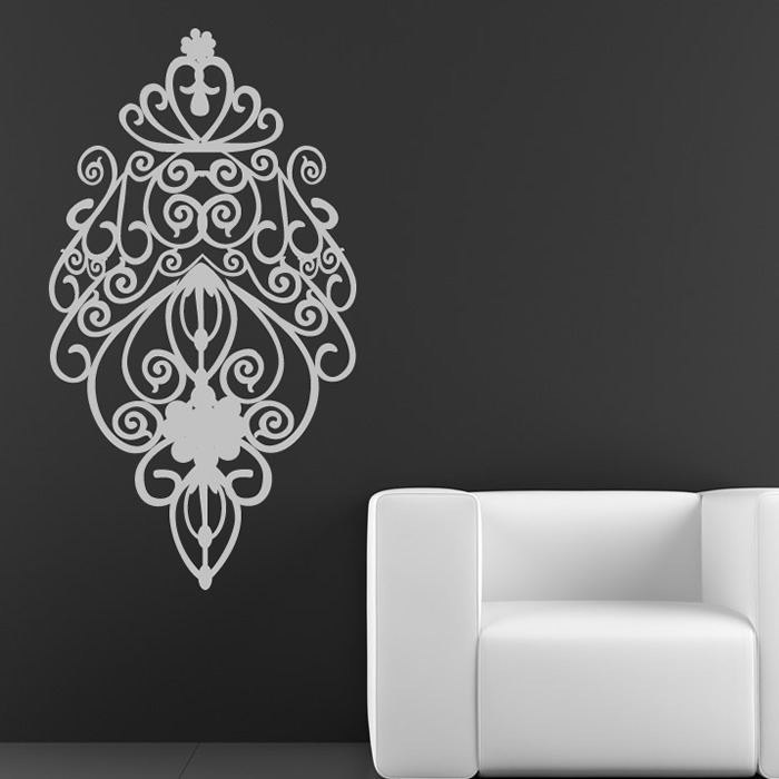 Intricate Swirl Print Decorative Patterns Wall Stickers Home Decor Art Decals