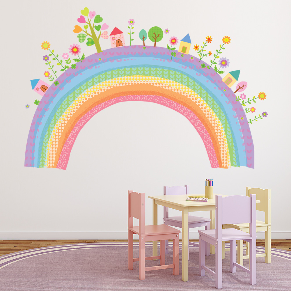 Città Arcobaleno Wall Sticker Childrens Adesivo Nursery Home Decor | eBay
