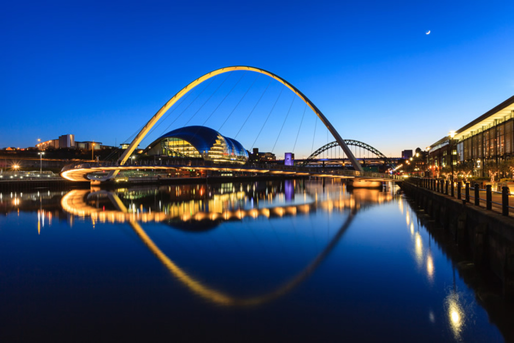 Newcastle City Skyline Wall Mural Millennium Bridge Photo Wallpaper