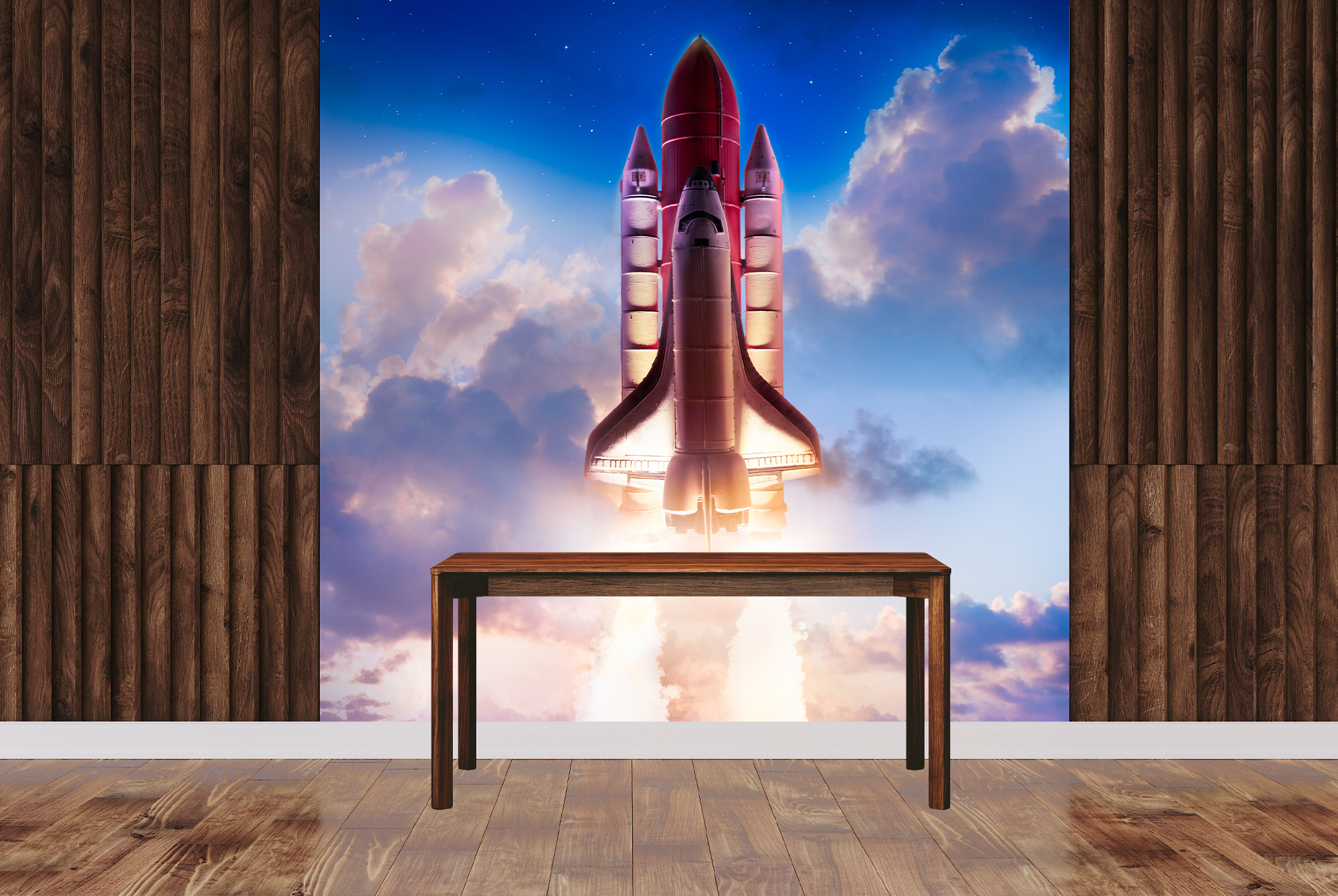 Rocket Space Ship Launch Outer Space Science Wall Mural Travel Photo Wallpaper