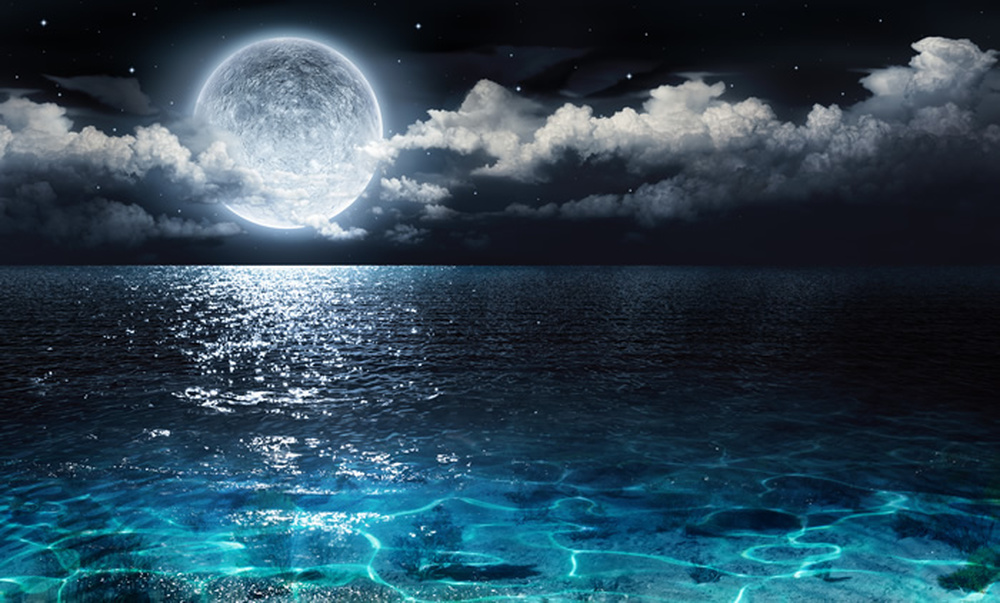 Image result for moon over ocean