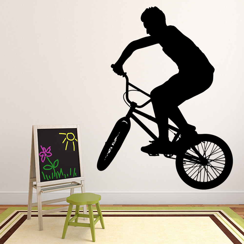 BMX Bike And Rider BMX And Cycling Wall Stickers Sports Gym Decor Art