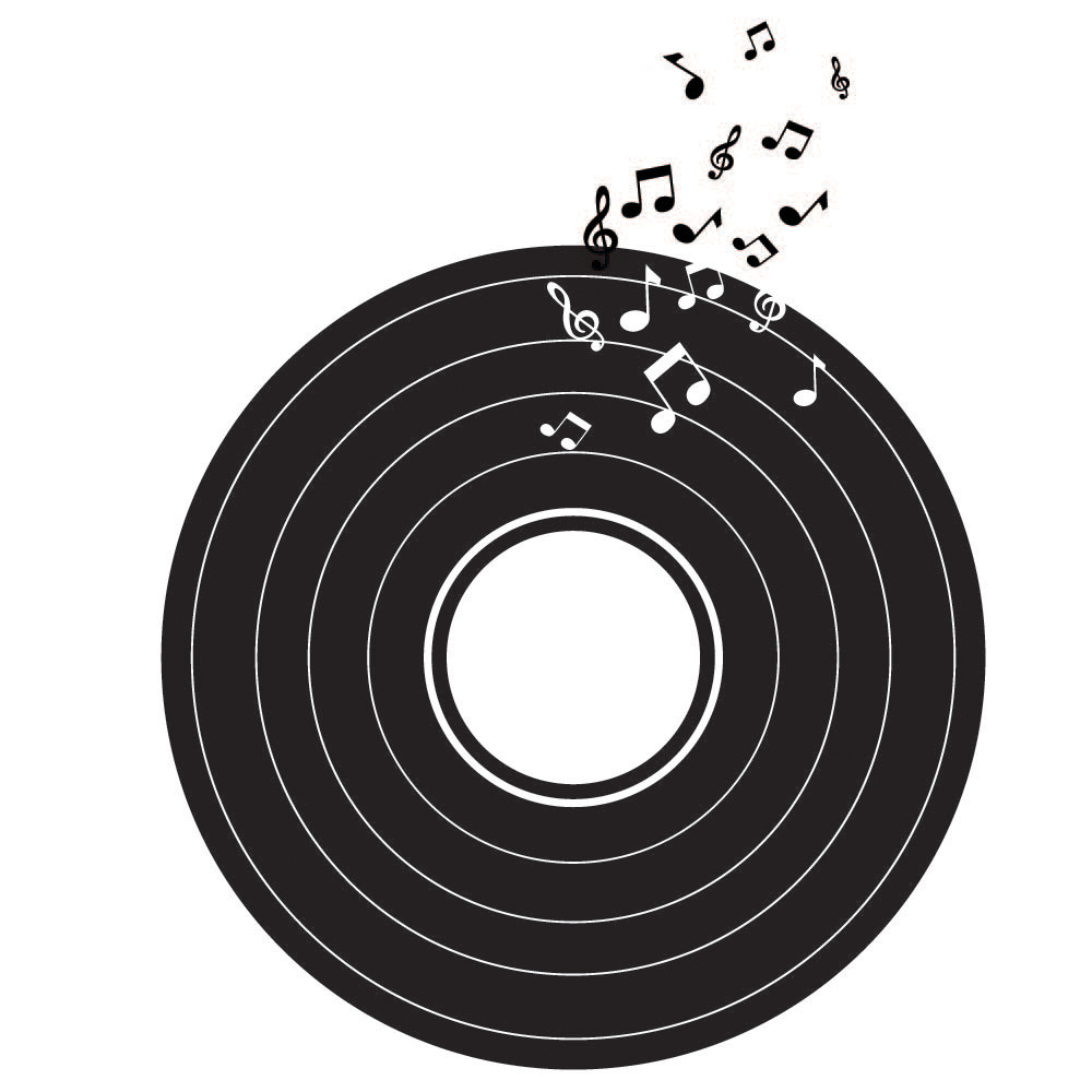 Vintage Vinyl Record Wall Sticker Retro Music Wall Decal Bedroom Home