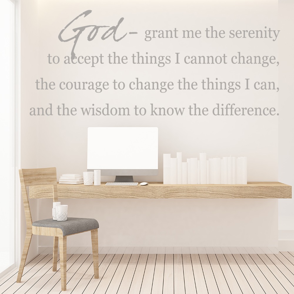 GOD GRANT ME THE SERENITY PRAYER BIBLE Art Quote Vinyl Wall Stickers R9N7