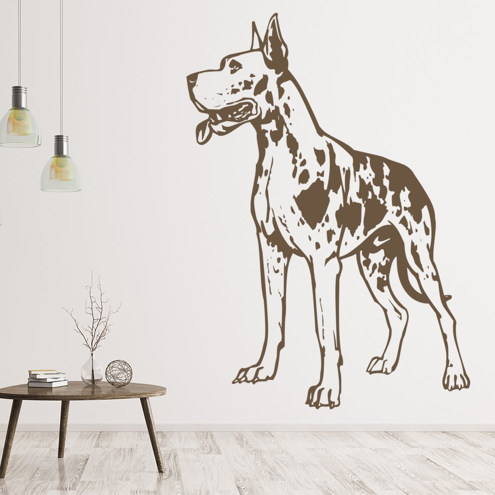 Great Dane Dog car decal with custom name