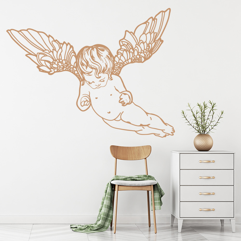 Flying Cherub Wall Sticker Angels Wings Decal Bedroom Home Flying Cherub Wall Sticker Angels Wings Decal Bedroom Home Decor