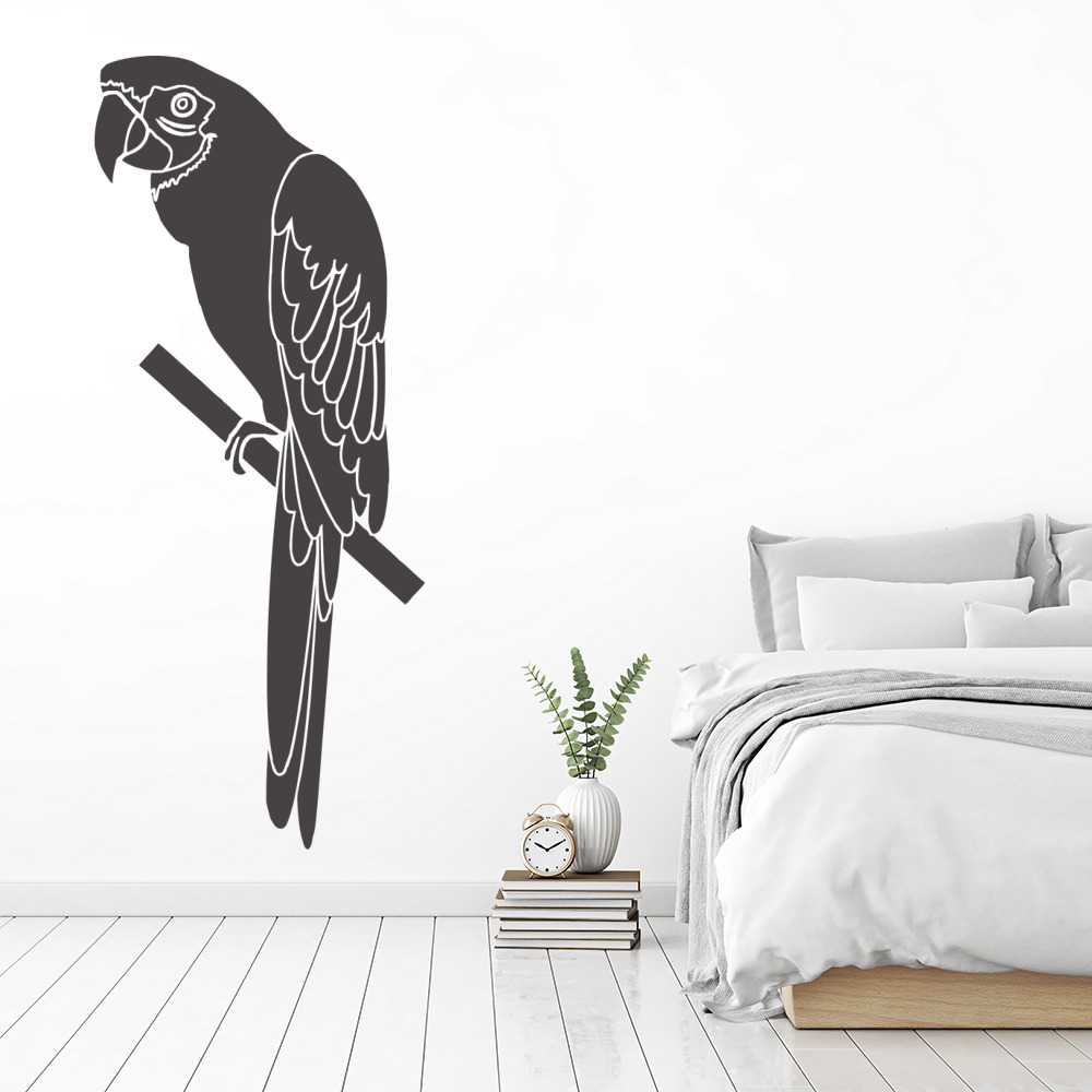 PARROT MACAW TROPICAL BIRD Vinyl wall art sticker decal