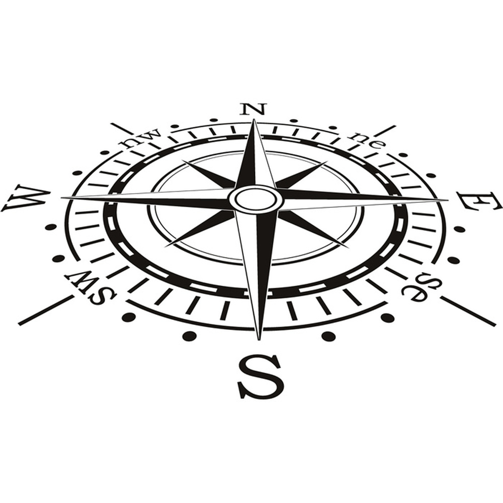 Kompass Navigation Segeln Wandtattoo WS-19147