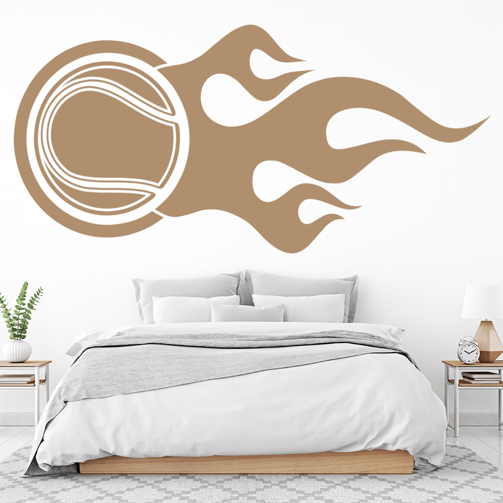 FLAMING BASEBALL Decal//Sticker ball bat #2