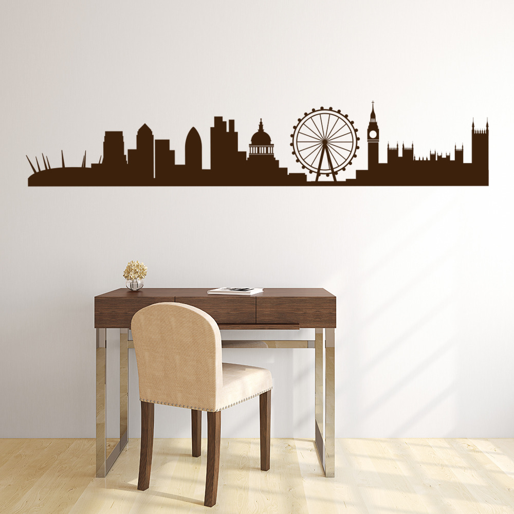 London City Skyline Wall Sticker Uk Cityscape Decal Office London City Skyline Wall Sticker Uk Cityscape Decal Office Bedroom Decor