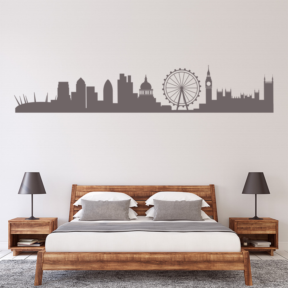 London City Skyline Wall Sticker Uk Cityscape Decal Office London City Skyline Wall Sticker Uk Cityscape Decal Office Bedroom Decor