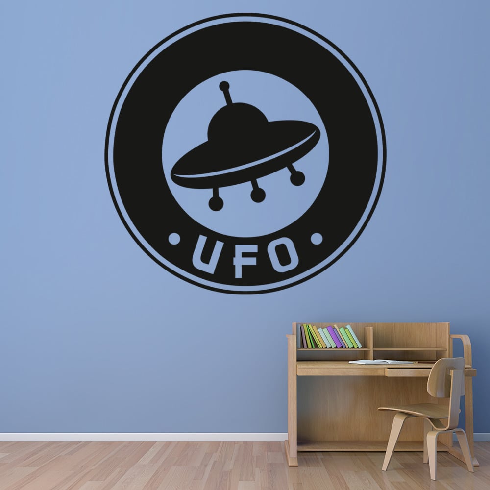 UFO Space Ship 3D Nursery Childrens Wall Stickers Bedroom Wall Art 4 Sizes