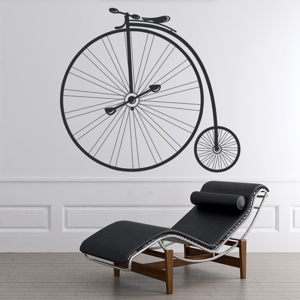 penny farthing bike wall sticker vintage bicycle wall decal retro