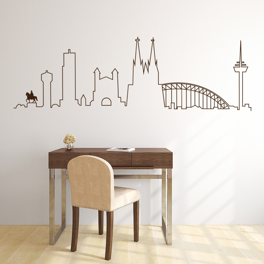 Cologne City Skyline Wall Sticker Germany Decal Cityscape Cologne City Skyline Wall Sticker Germany Decal Cityscape Home Decor