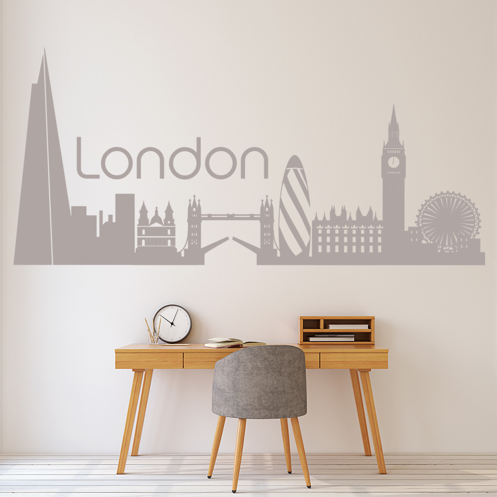 London Wall Sticker City Skyline Decal Office Bedroom Home London Wall Sticker City Skyline Decal Office Bedroom Home Decor