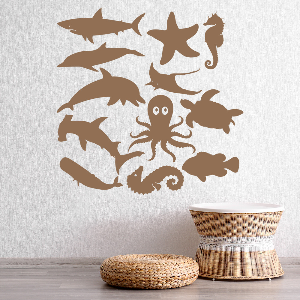 Details About Under The Sea Shark Fish Wall Decal Sticker Set Ws 33242 Details About Under The Sea Shark Fish Wall Decal Sticker Set Ws 33242