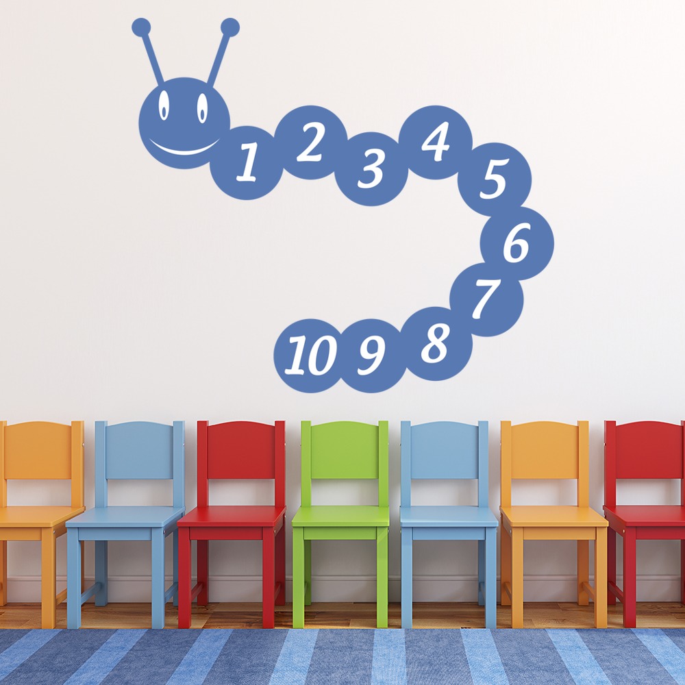 Home & Garden Counting Caterpillar Nursery Wall Sticker WS41267 Decals