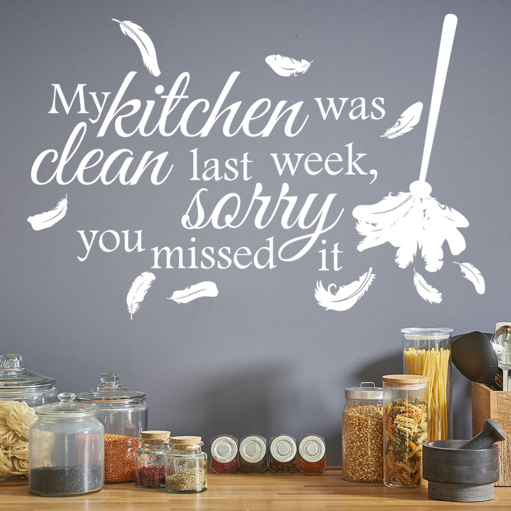 My Kitchen Was Clean Wall Sticker Es Decal Funny My Kitchen Was Clean Wall Sticker Es Decal Funny Family Decor