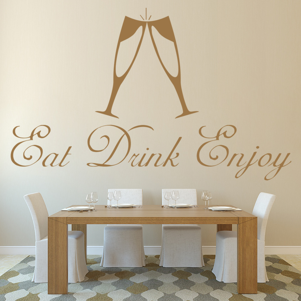 Eat Drink Enjoy Large Wall Art Decal Sticker