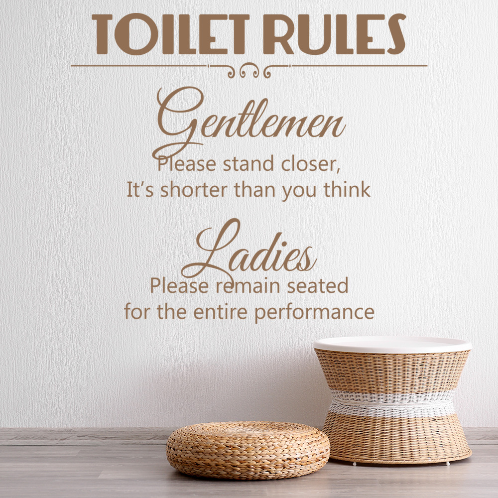 Toilet Rules Wall Sticker Las And Gents Decal Funny Home Toilet Rules Wall Sticker Las And Gents Decal Funny Home Decor