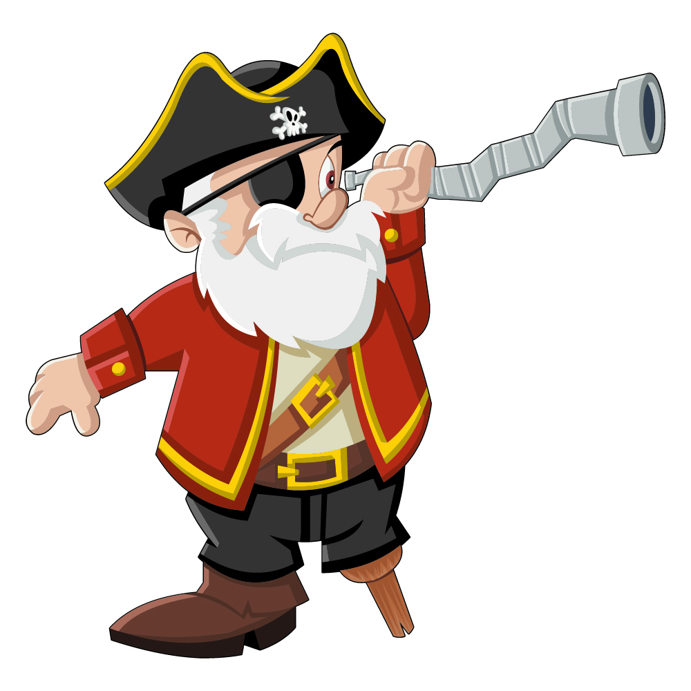 Holzbein Pirat Wandtattoo WS41072 eBay