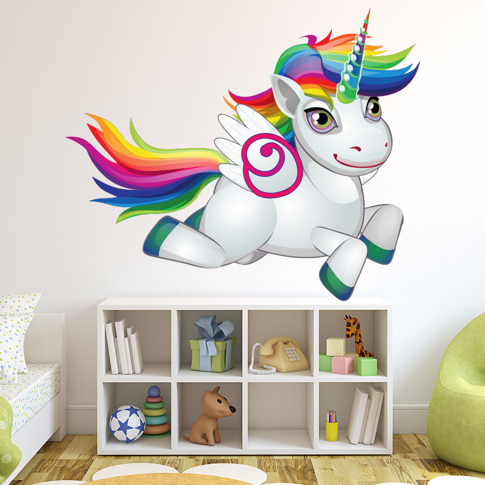 Bright Rainbow Unicorn Wall Decal Sticker WS-41123 | eBay