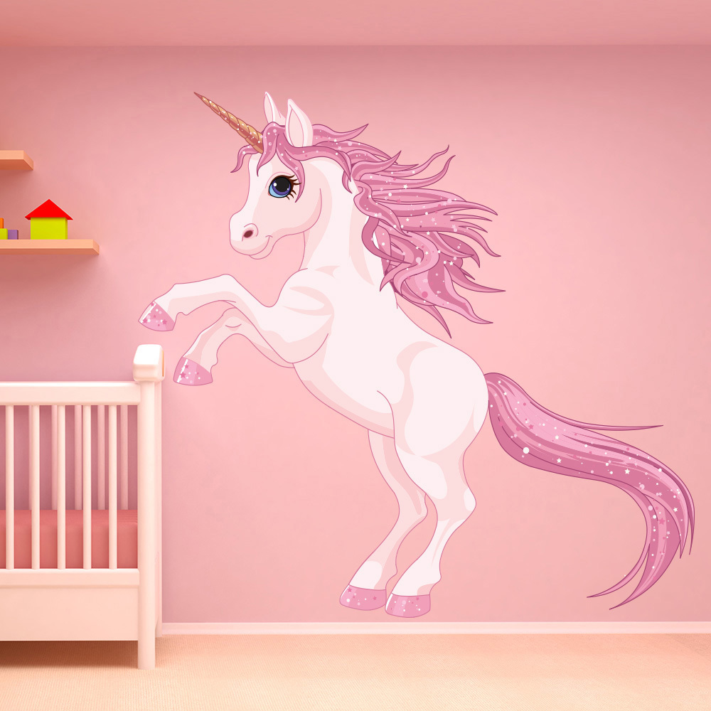 Unicorn Wall  Sticker  Fantasy Fairy Tale Wall  Decal  Girls 