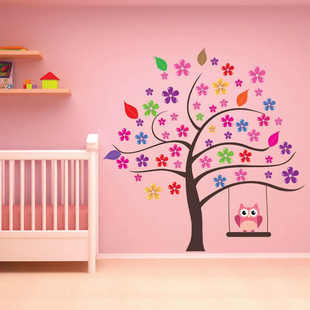 Owl Tree Wall Sticker Flower Decal S Room Nursery Home Owl Tree Wall Sticker Flower Decal S Room Nursery Home Decor Art