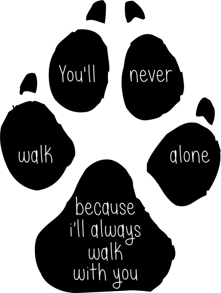 You Ll Never Walk Alone Dog Quote Wall Sticker Ws Ebay You Ll Never Walk Alone Dog Quote Wall Sticker Ws Ebay