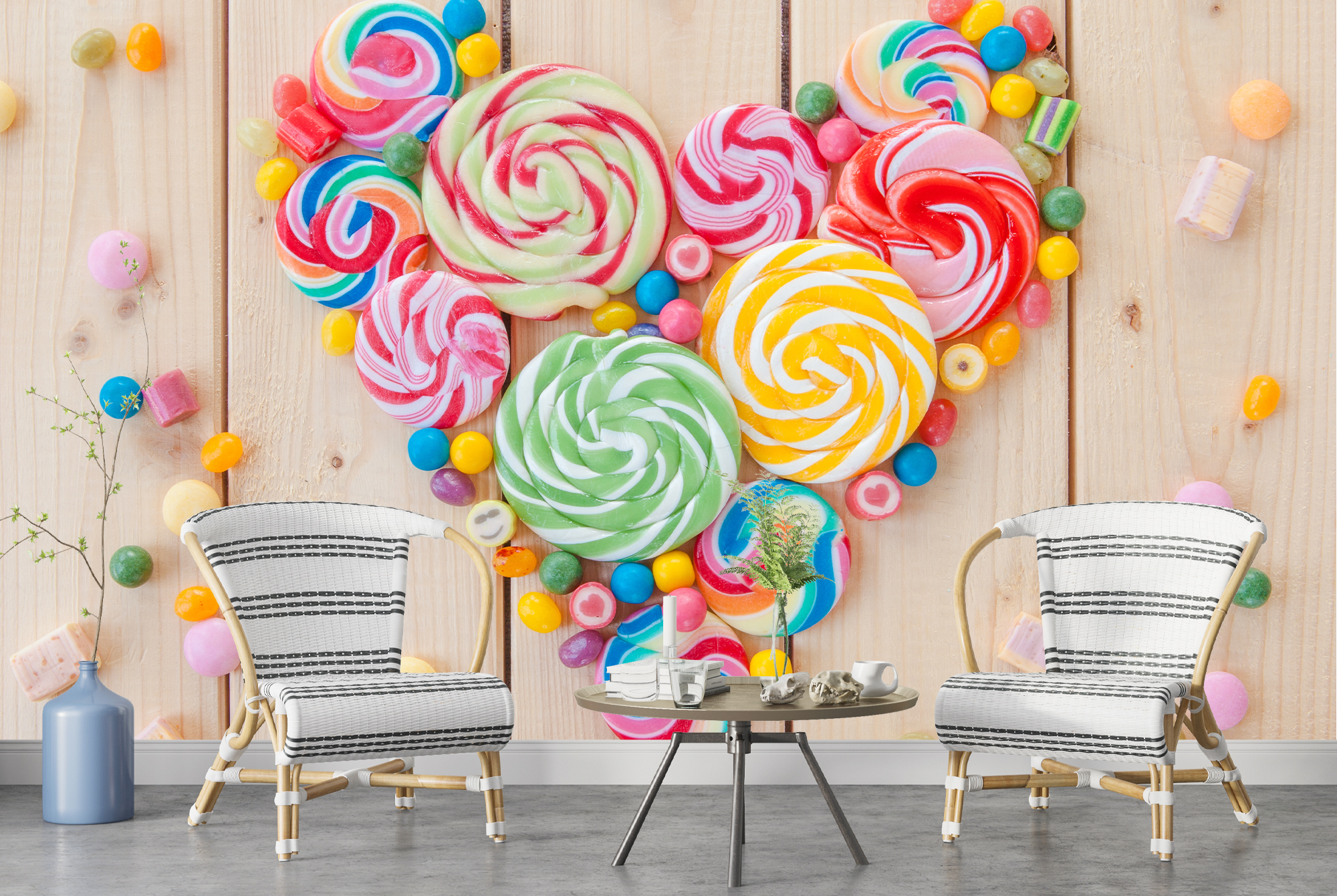 Sweets Candy Heart Wall Mural Food Drink Photo Wallpaper Sweets Candy Heart Wall Mural Food Drink Photo Wallpaper