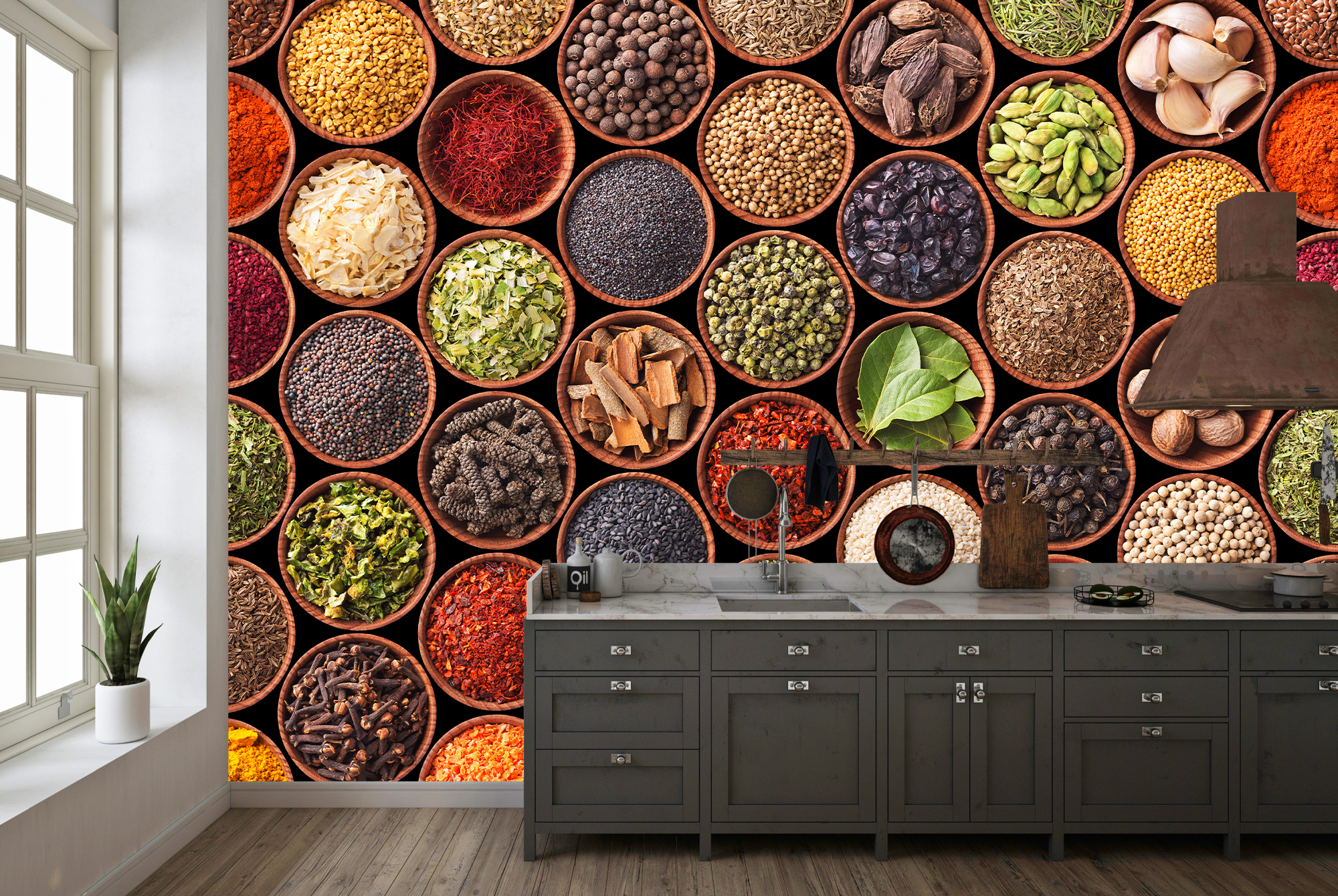 Colourful Spices Wall Mural Food Photo Wallpaper Kitchen 