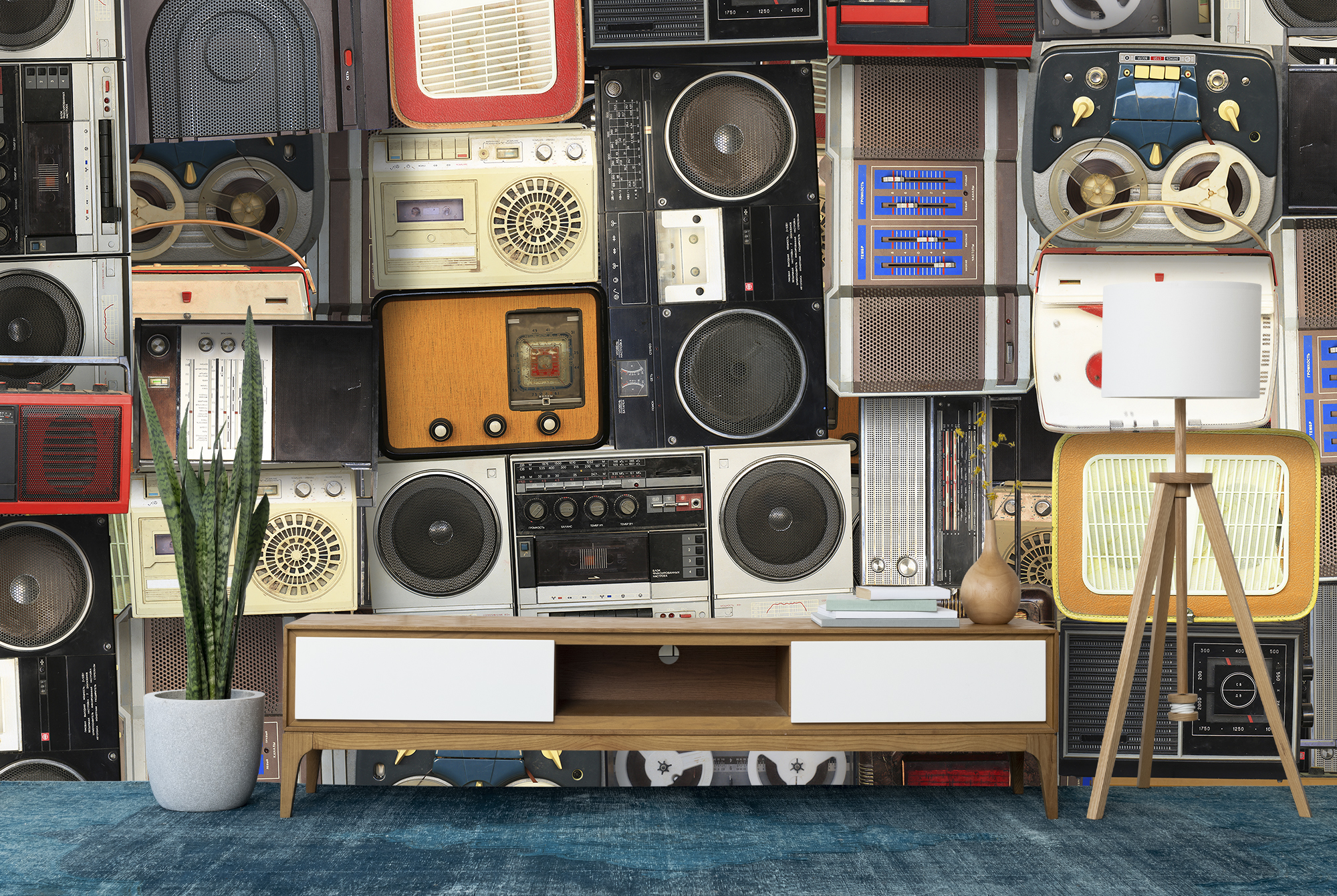 Details About Retro Music Wall Mural Vintage Cassette Tapes Photo Wallpaper Bedroom Home Decor