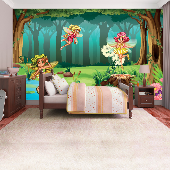 Forest Fairy Wall Mural Fairytale Fantasy Photo Wallpaper Girls Forest Fairy Wall Mural Fairytale Fantasy Photo Wallpaper Girls Bedroom Decor