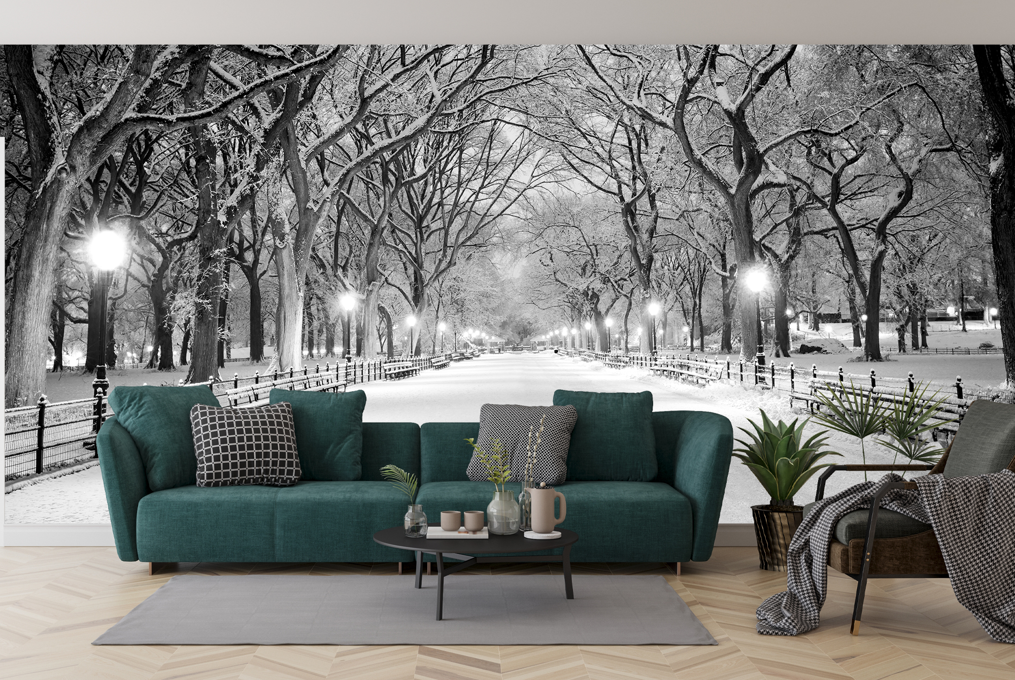 Central Park New York Wall Mural Black White Photo Wallpaper Central Park New York Wall Mural Black White Photo Wallpaper Winter Tree Decor