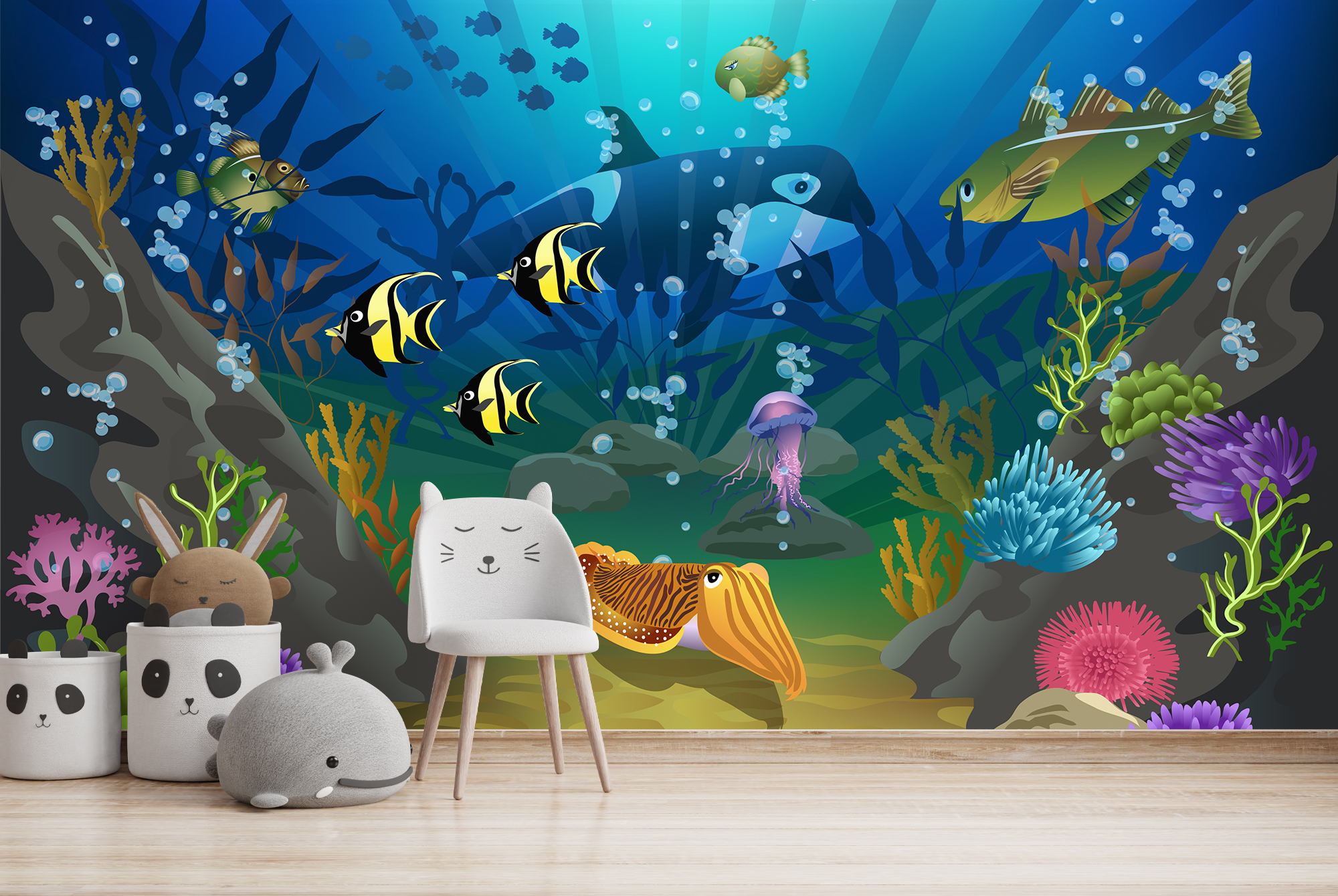 Details About Under The Sea Wall Mural Ocean Scene Photo Wallpaper Kids Bedroom Home Decor