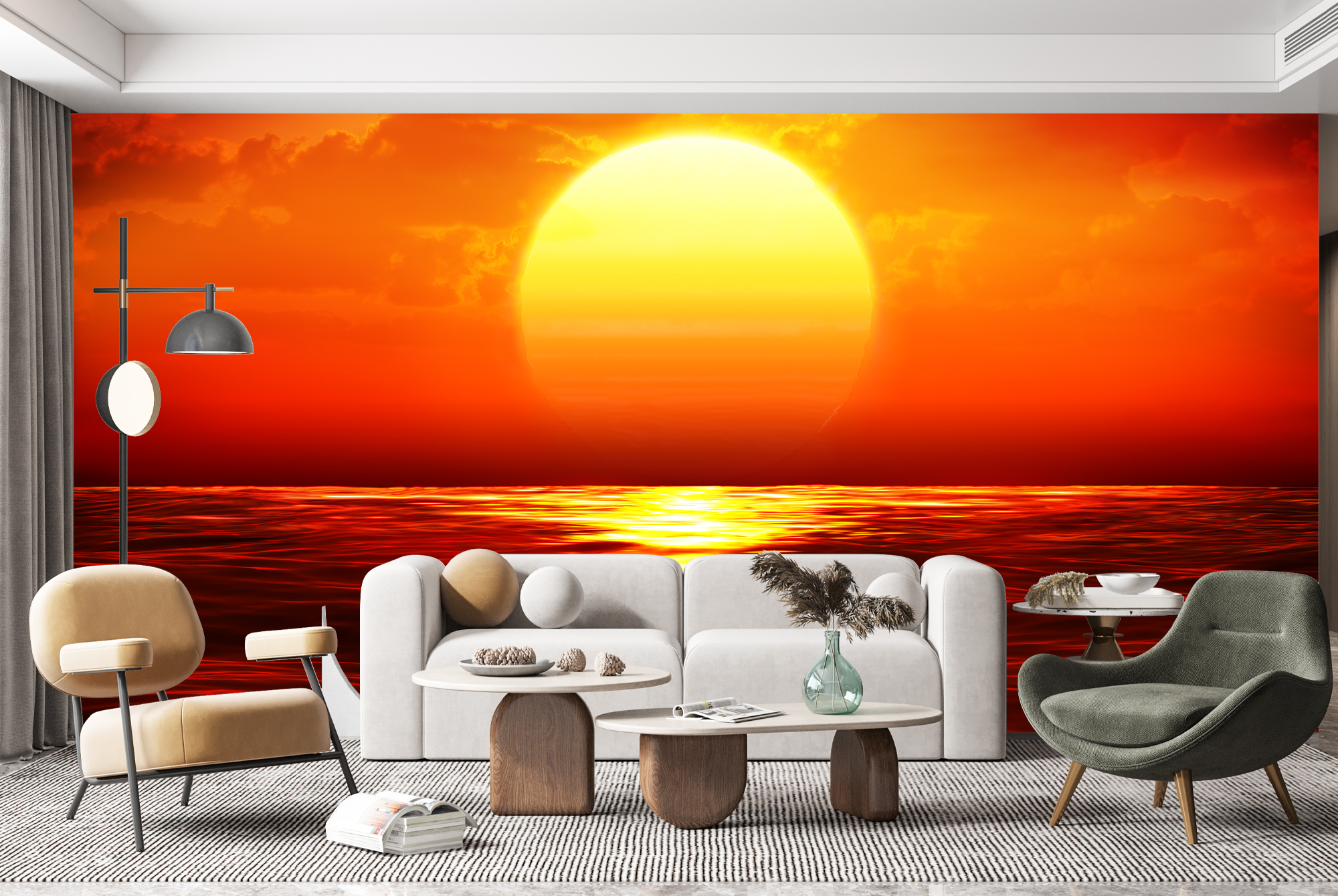 Details zu Roter Sonnenuntergang Fototapete Ozean Seascape Tapete Wohnzimmer Schlafzimmer Details zu Roter Sonnenuntergang Fototapete Ozean Seascape Tapete Wohnzimmer Schlafzimmer