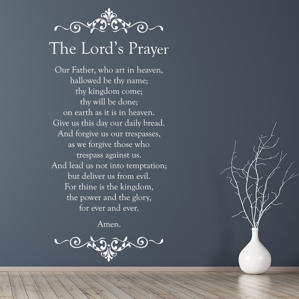 The Lords Prayer Bible Verse Wall Sticker Ws Decor Decals Stickers Vinyl Art Home Decor The Lords Prayer Bible Verse Wall Sticker Ws Decor Decals Stickers Vinyl Art Home Decor