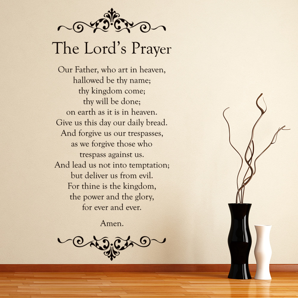 The Lords Prayer Bible Verse Wall Sticker Ws Decor Decals Stickers Vinyl Art Home Decor The Lords Prayer Bible Verse Wall Sticker Ws Decor Decals Stickers Vinyl Art Home Decor