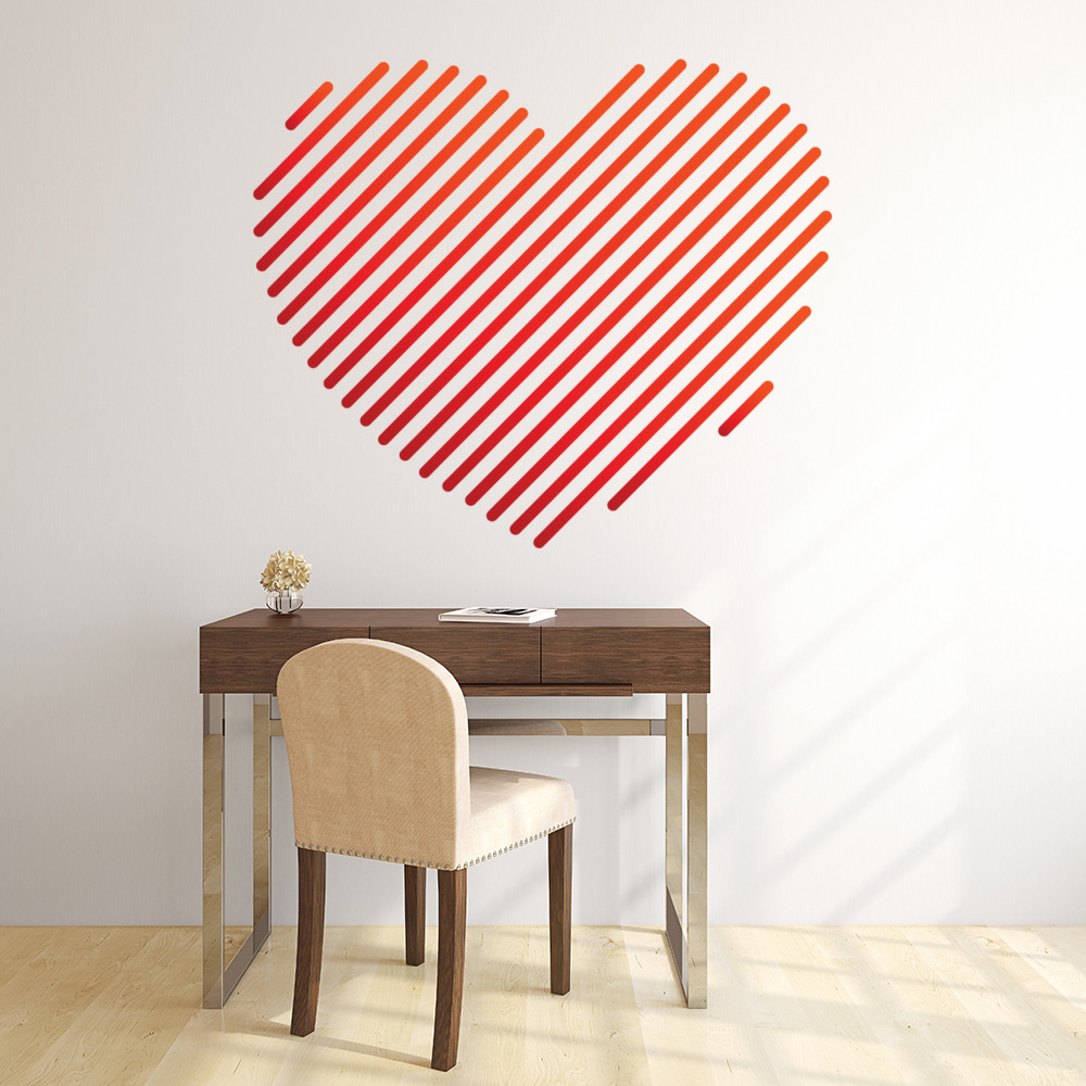 Love Heart Birdhouse Blue Birds Wall Sticker WS-47305
