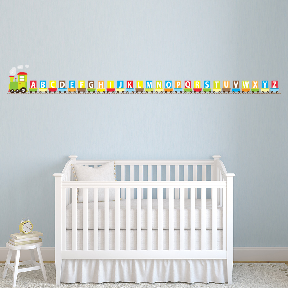 Alphabet Train ABC Childrens Wall Sticker WS-47149