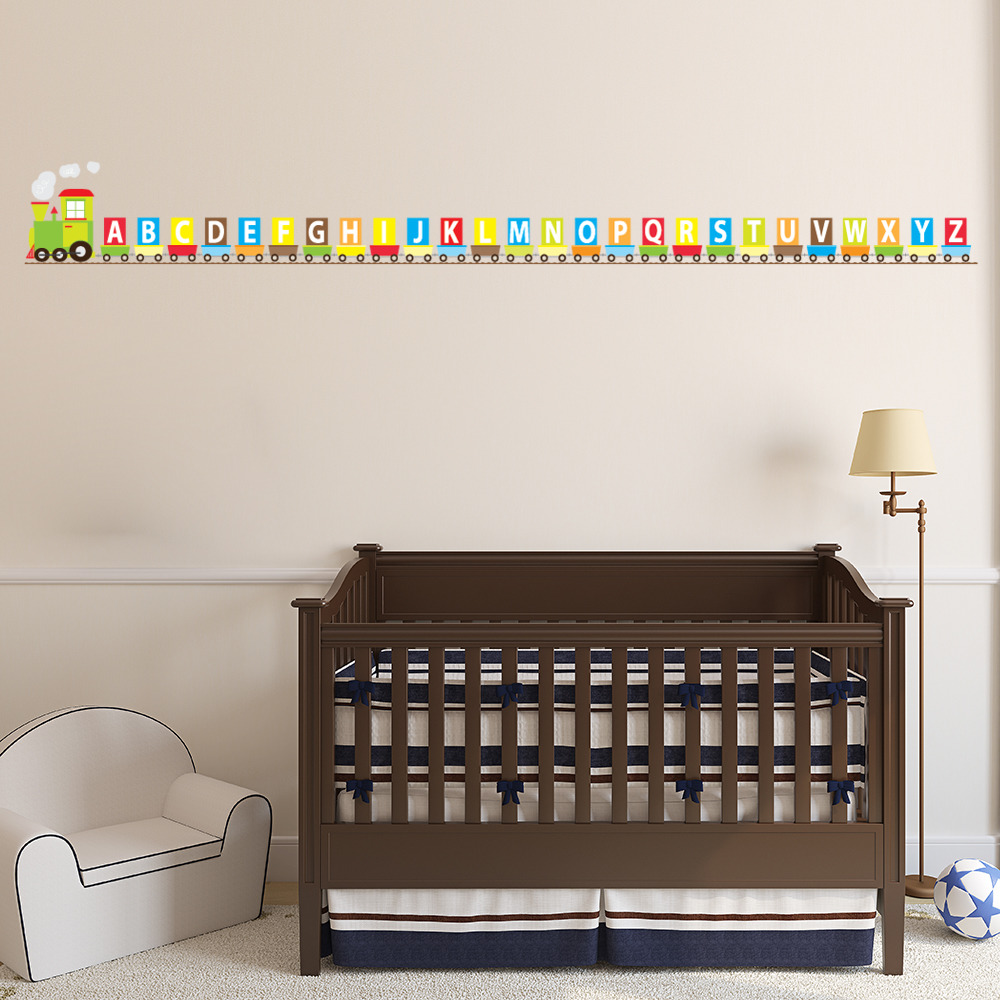 Alphabet Train ABC Childrens Wall Sticker WS-47149