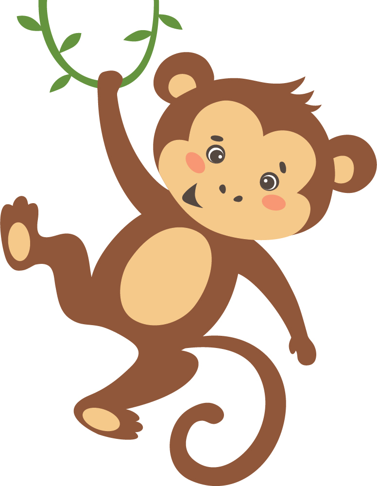 Funny Monkey Nursery Wall Decal Sticker WS50736 eBay