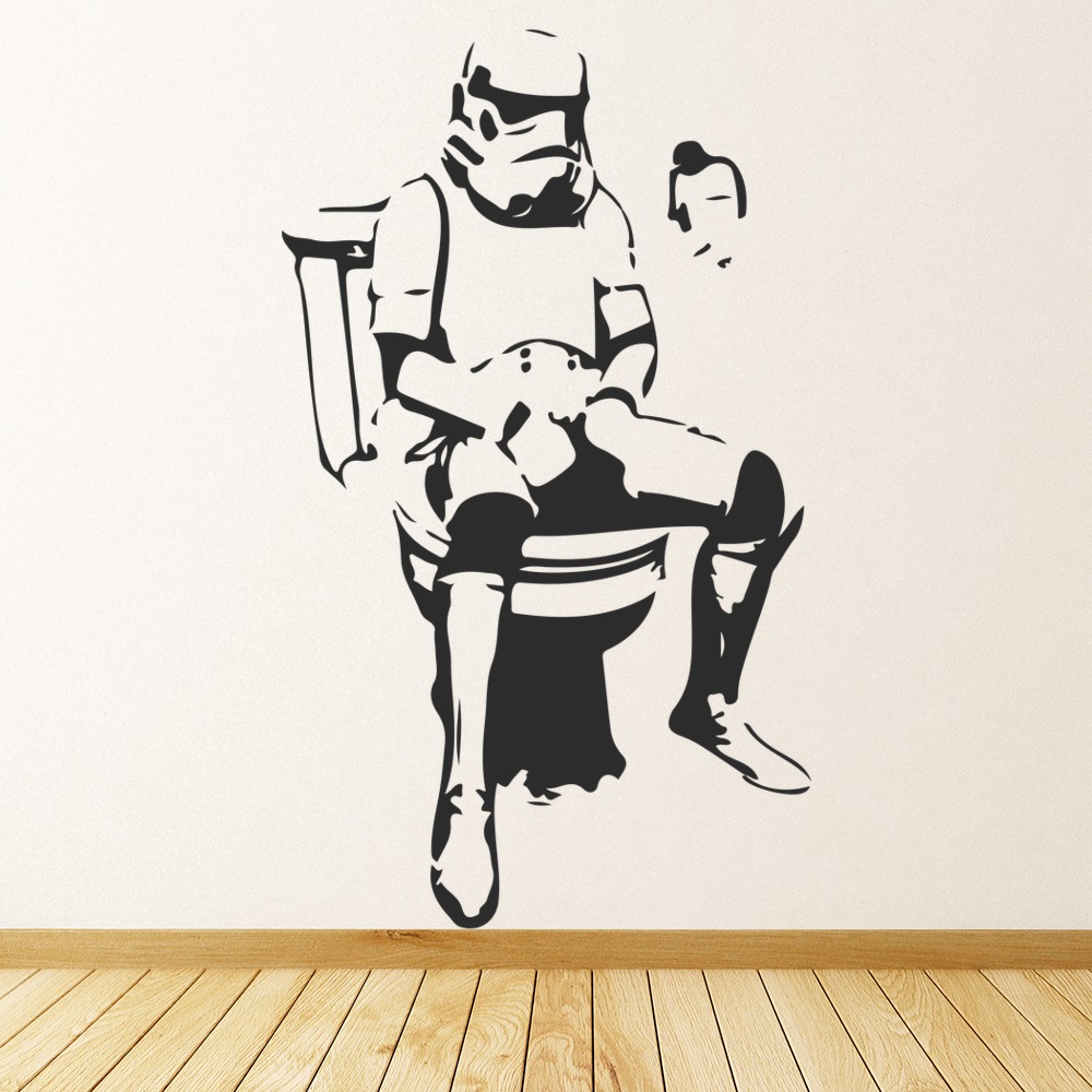 Storm Trooper auf dem Klo Banksy Wandtattoo WS-51315 | eBay