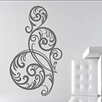Circular Swirl Print Wall Sticker