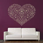 Floral Heart Decoration Wall Sticker